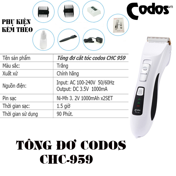 Tông Đơ Điện Codos CHC-959