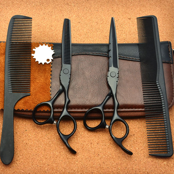 Bộ kéo cắt tóc Barber WOLF đen BW-602, Codos, tông đơ cắt tóc codos, tông đơ, tăng đơ, tông đơ cắt tóc, máy cắt tóc